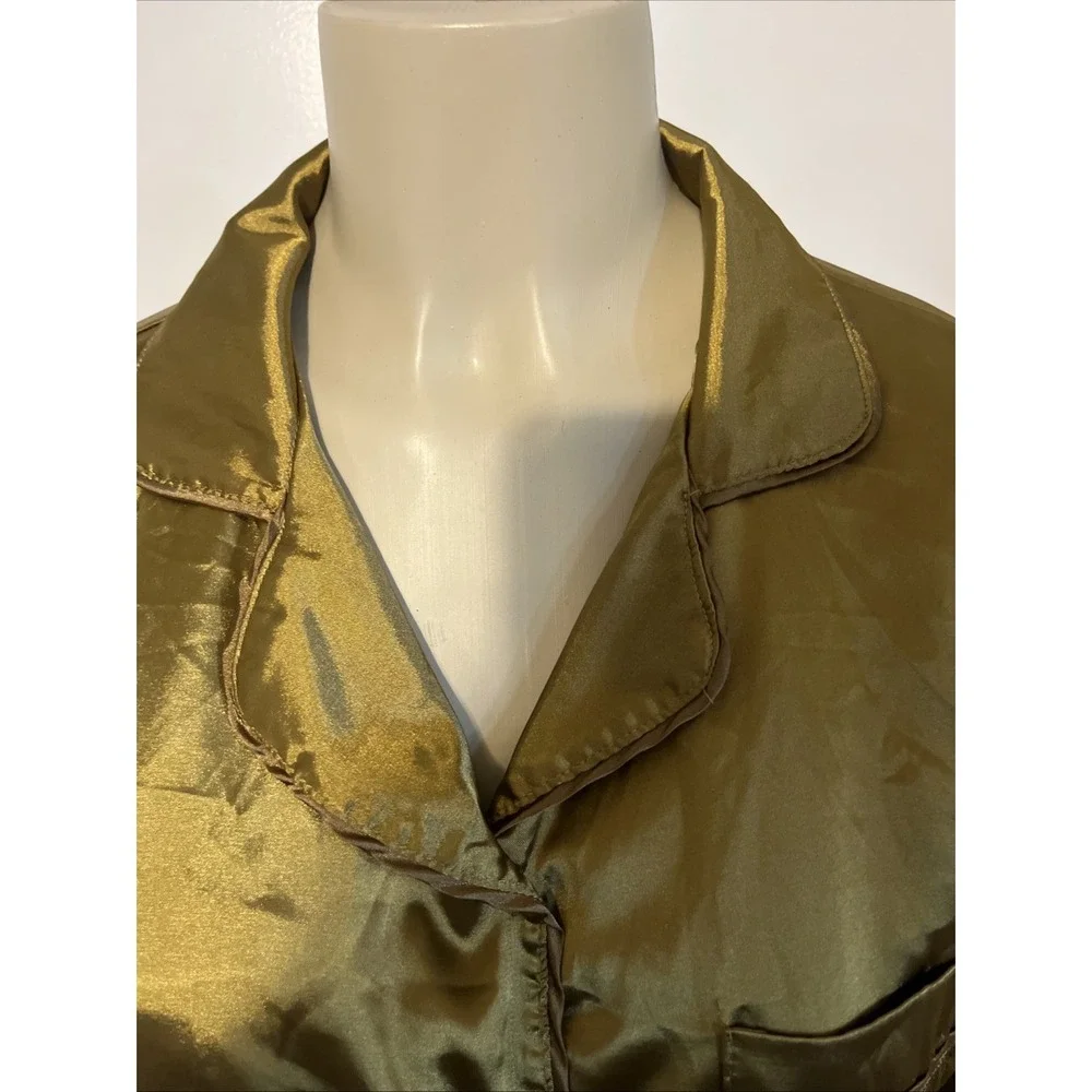 Taylor Swift Gold Satin Pajama Set Size M Swiftie Merch Sleepwear